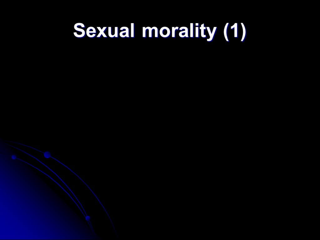 Sexual morality (1)